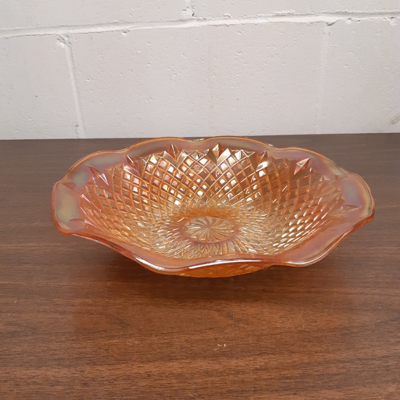 Carnival Glass, Marigold Bowl, 11 inches W - Picture 4 of 4